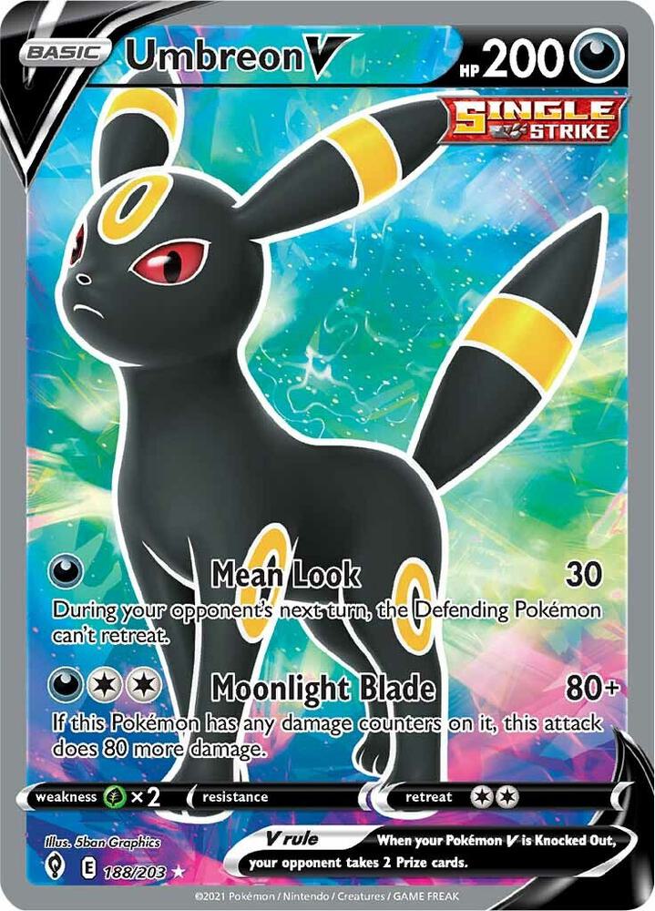 Umbreon V 188/203 (SWSH07: Evolving Skies)  - Holofoil