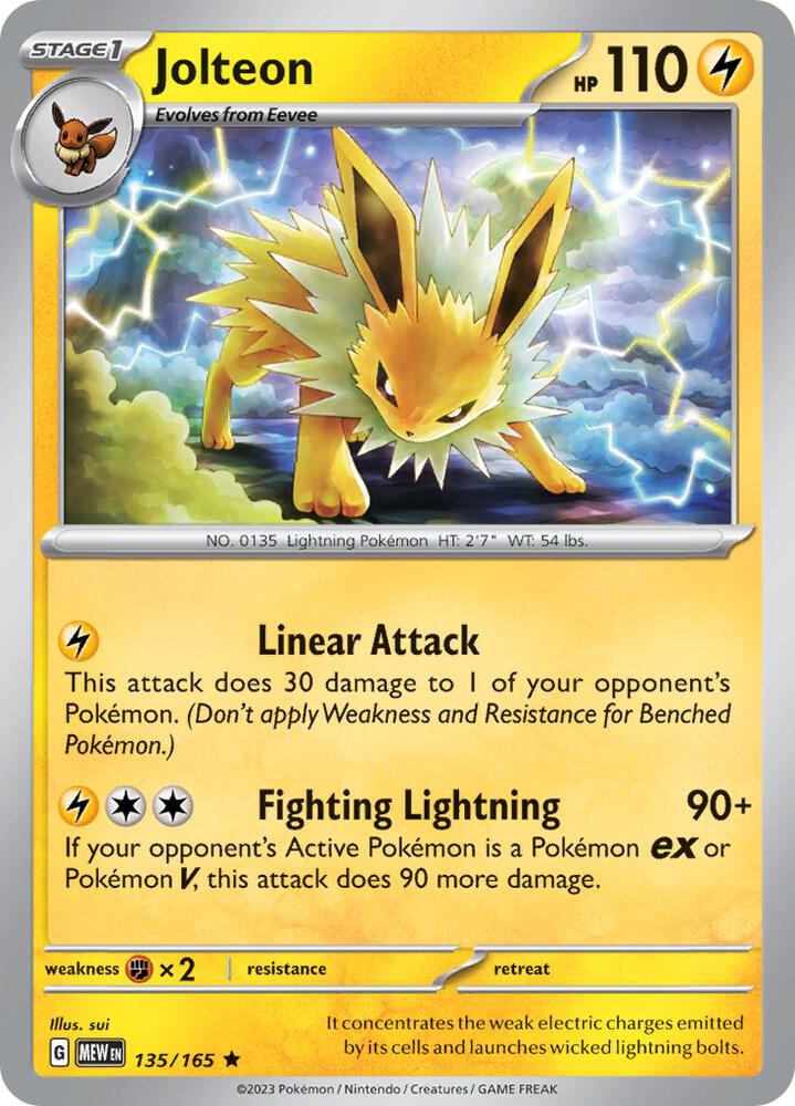 Jolteon 135/165 (SV: Scarlet & Violet 151)  - Holofoil