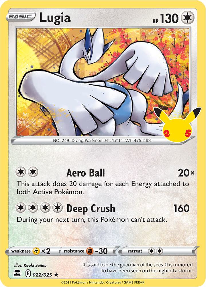 Lugia 022/025 (Celebrations)  - Holofoil