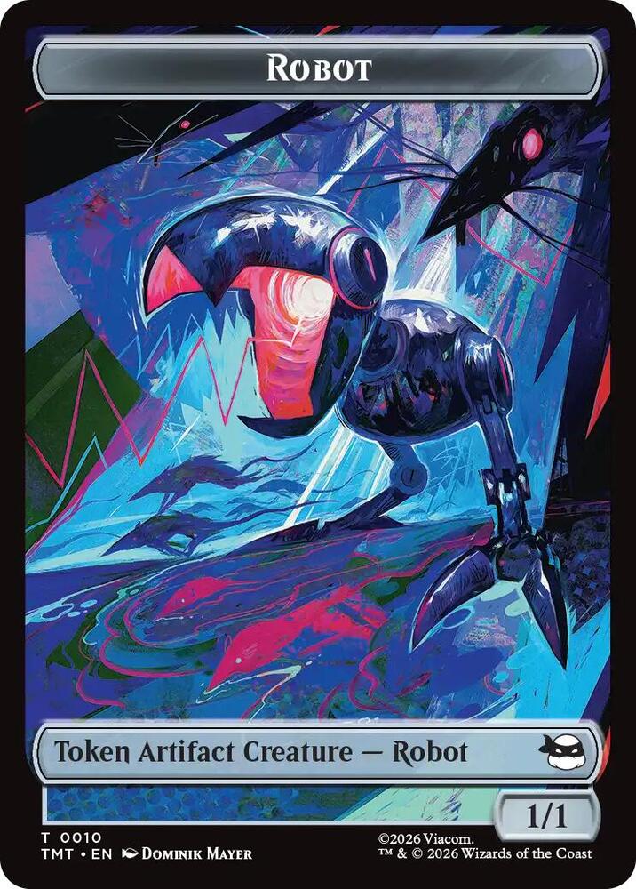 Robot Mutagen Double Sided Token 10 // 9 (Teenage Mutant Ninja Turtles)  - Foil