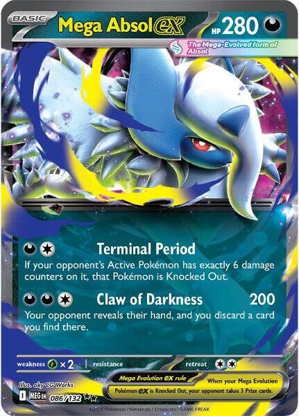 Mega Absol ex 086/132 (ME01: Mega Evolution)  - Holofoil