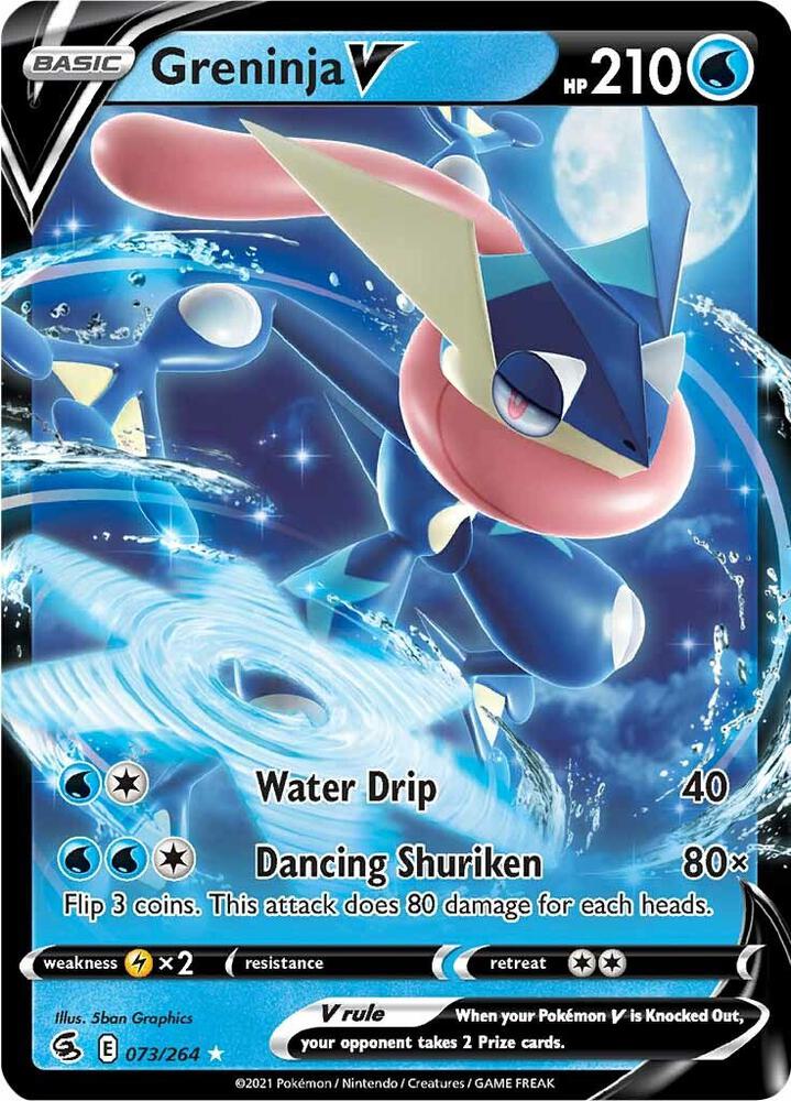 Greninja V 073/264 (SWSH08: Fusion Strike)  - Holofoil