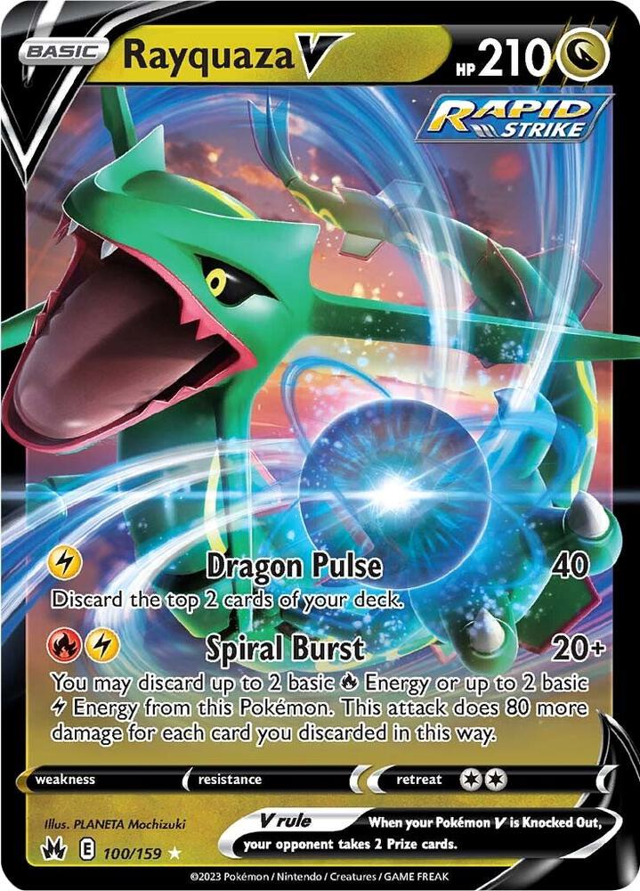 Rayquaza V 100/159 (SWSH: Crown Zenith)  - Holofoil