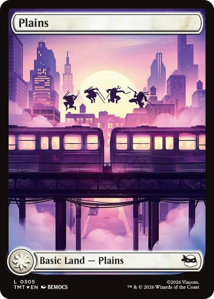 Plains  305/190 (Teenage Mutant Ninja Turtles)  - Full Art Surge Foil