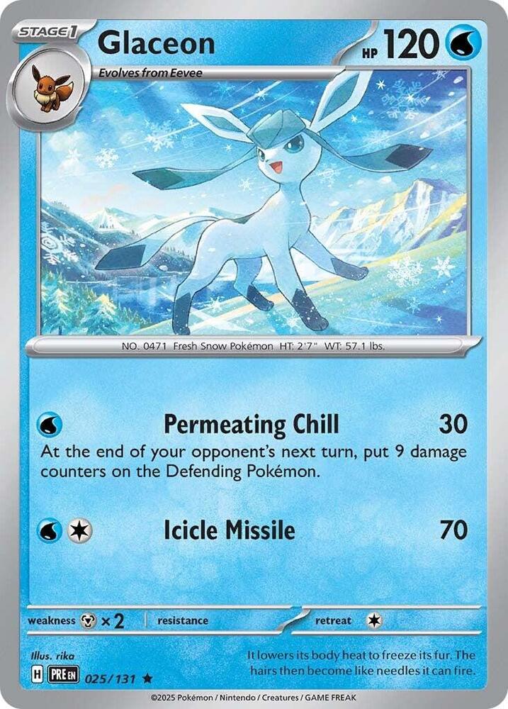 Glaceon 025/131 (SV: Prismatic Evolutions)  - Holofoil