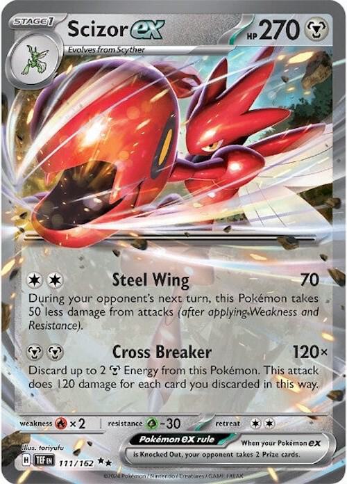 Scizor ex 111/162 (SV05: Temporal Forces)  - Holofoil