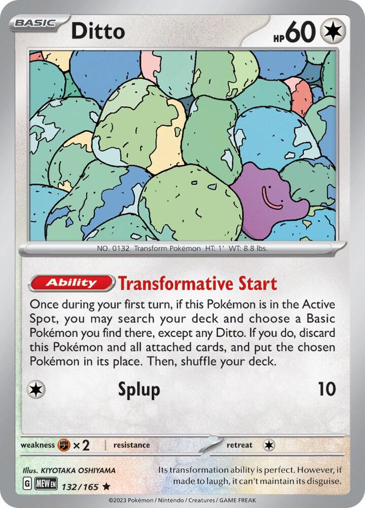Ditto 132/165 (SV: Scarlet & Violet 151)  - Holofoil