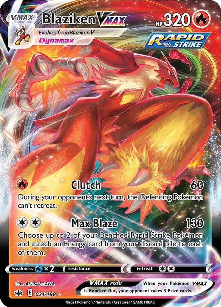 Blaziken VMAX 021/198 (SWSH06: Chilling Reign)  - Holofoil