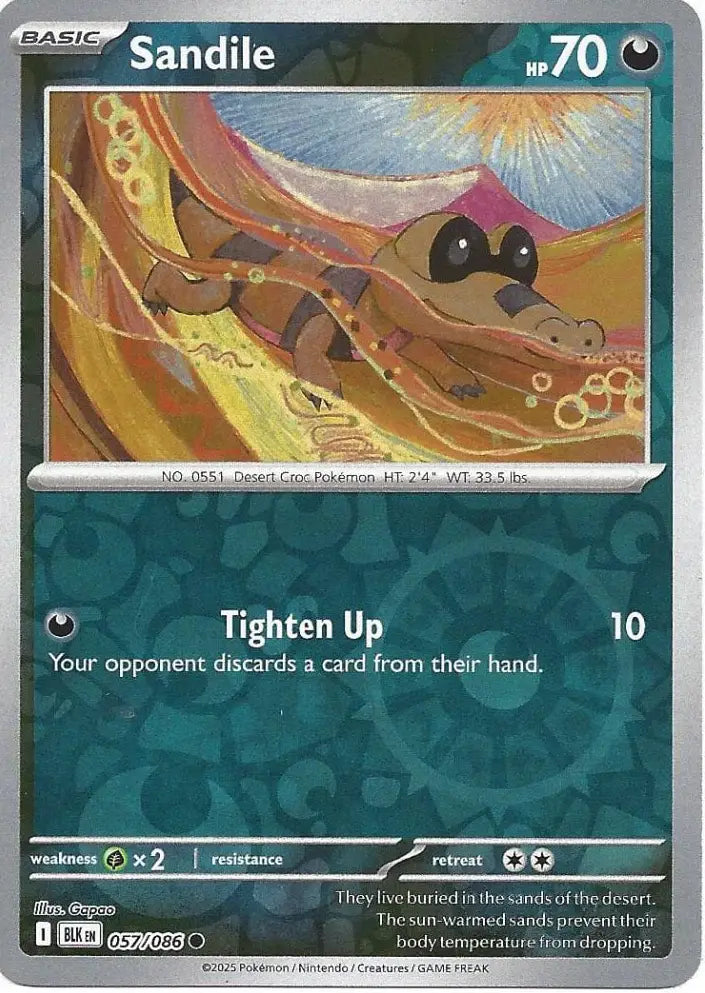 Sandile 057/086 (SV: Black Bolt)  - Reverse Holofoil