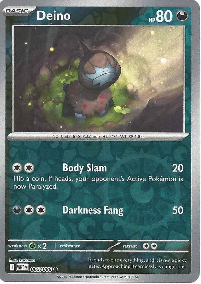 Deino 065/086 (SV: White Flare)  - Reverse Holofoil
