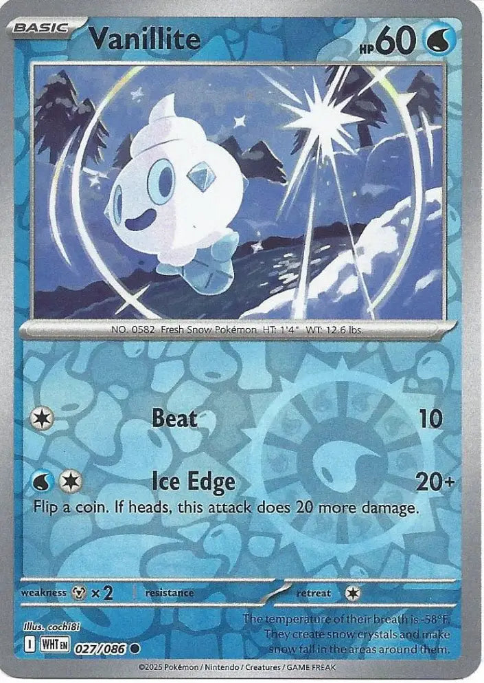 Vanillite 027/086 (SV: White Flare)  - Reverse Holofoil