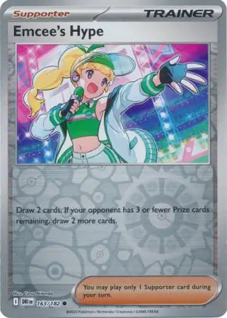 Emcee's Hype 163/182 (SV10: Destined Rivals)  - Reverse Holofoil