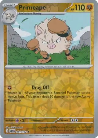 Primeape 091/182 (SV10: Destined Rivals)  - Reverse Holofoil