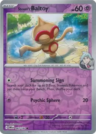 Steven's Baltoy 083/182 (SV10: Destined Rivals)  - Reverse Holofoil