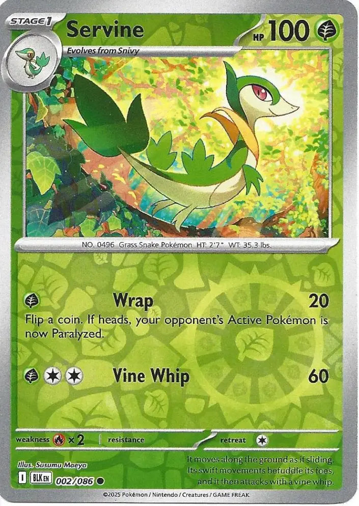 Servine 002/086 (SV: Black Bolt)  - Reverse Holofoil