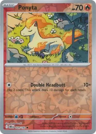 Ponyta 029/182 (SV10: Destined Rivals)  - Reverse Holofoil