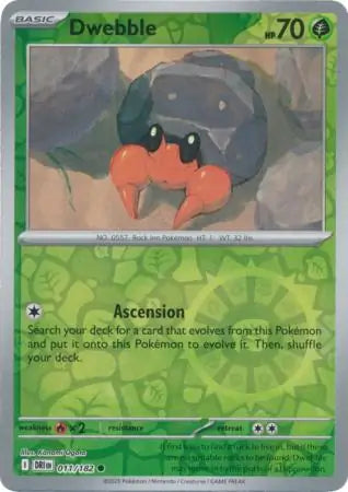 Dwebble 011/182 (SV10: Destined Rivals)  - Reverse Holofoil