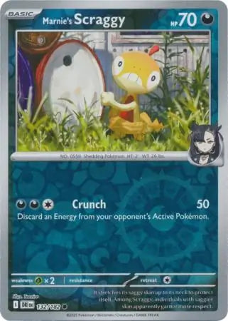 Marnie's Scraggy 132/182 (SV10: Destined Rivals)  - Reverse Holofoil