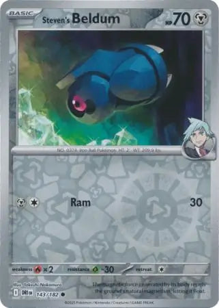 Steven's Beldum 143/182 (SV10: Destined Rivals)  - Reverse Holofoil