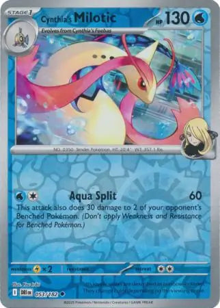 Cynthia's Milotic 053/182 (SV10: Destined Rivals)  - Reverse Holofoil
