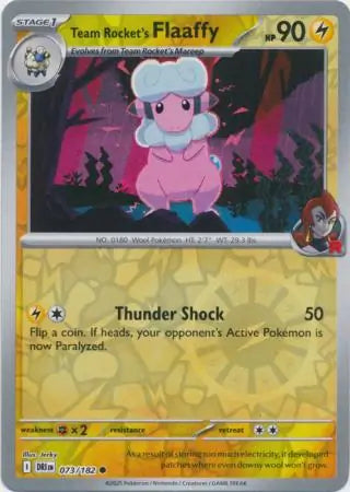 Team Rocket's Flaaffy 073/182 (SV10: Destined Rivals)  - Reverse Holofoil