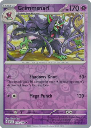 Grimmsnarl 073/159 (SV09: Journey Together)  - Reverse Holofoil