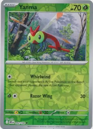 Yanma 002/182 (SV10: Destined Rivals)  - Reverse Holofoil