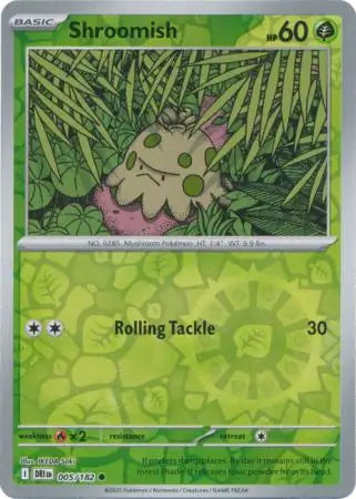 Shroomish 005/182 (SV10: Destined Rivals)  - Reverse Holofoil