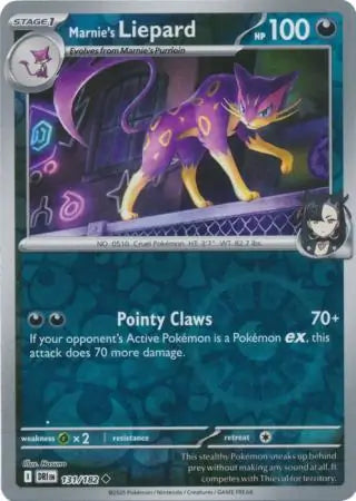 Marnie's Liepard 131/182 (SV10: Destined Rivals)  - Reverse Holofoil