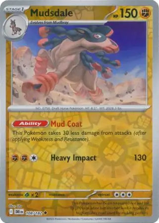 Mudsdale 108/182 (SV10: Destined Rivals)  - Reverse Holofoil