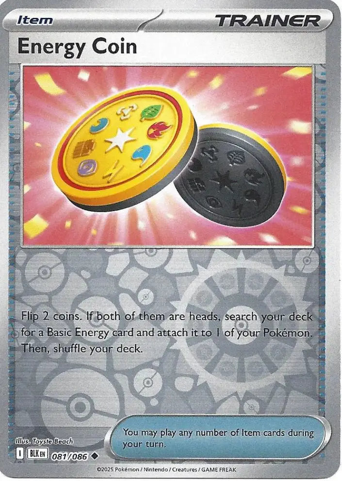 Energy Coin 081/086 (SV: Black Bolt)  - Reverse Holofoil