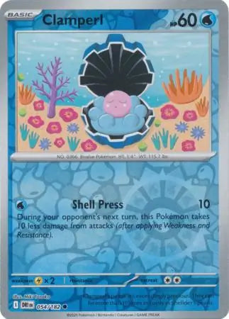 Clamperl 054/182 (SV10: Destined Rivals)  - Reverse Holofoil