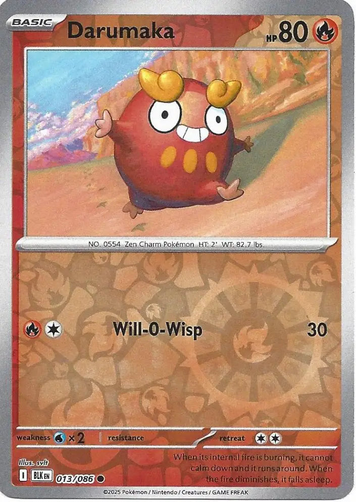 Darumaka 013/086 (SV: Black Bolt)  - Reverse Holofoil