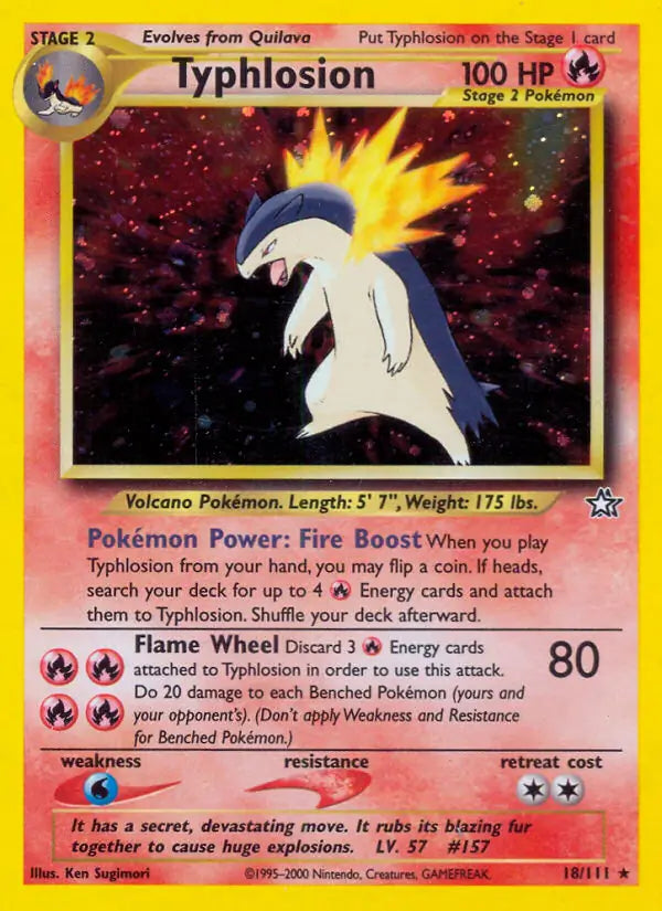 Typhlosion 018/111 (Neo Genesis)  - Unlimited Holofoil