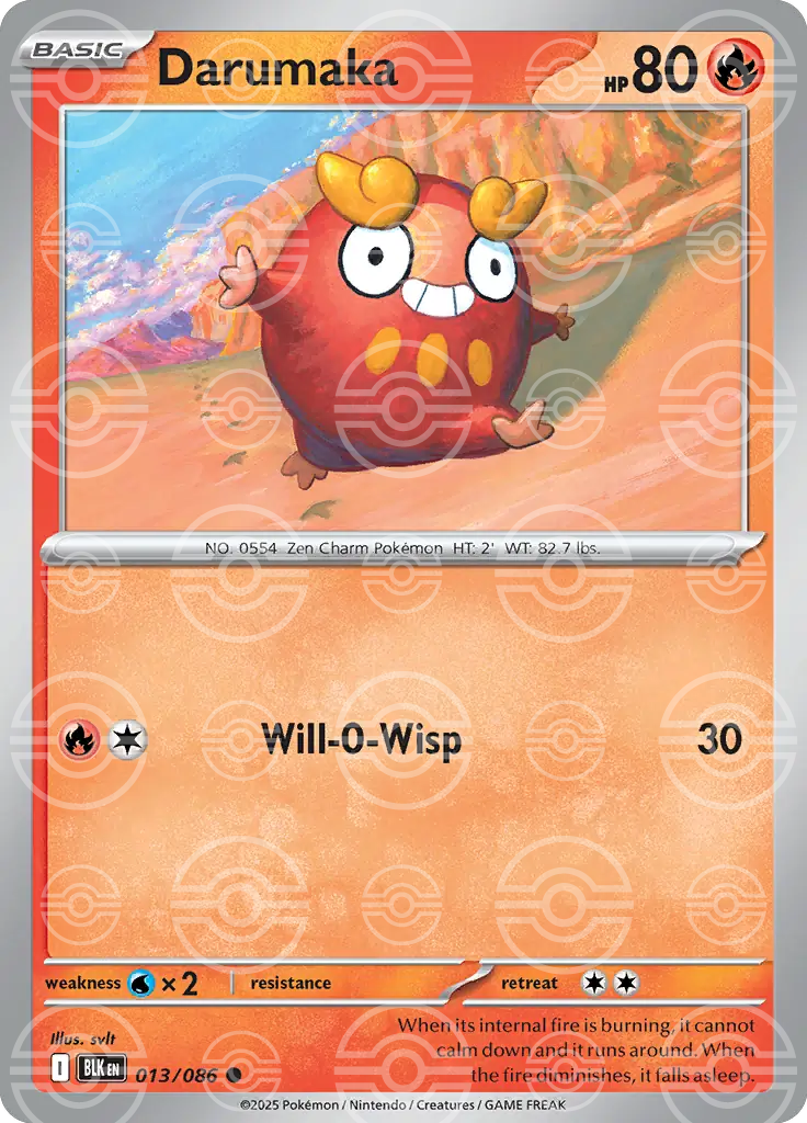 Darumaka 013/086 (SV: Black Bolt)  - Poke Ball Holofoil