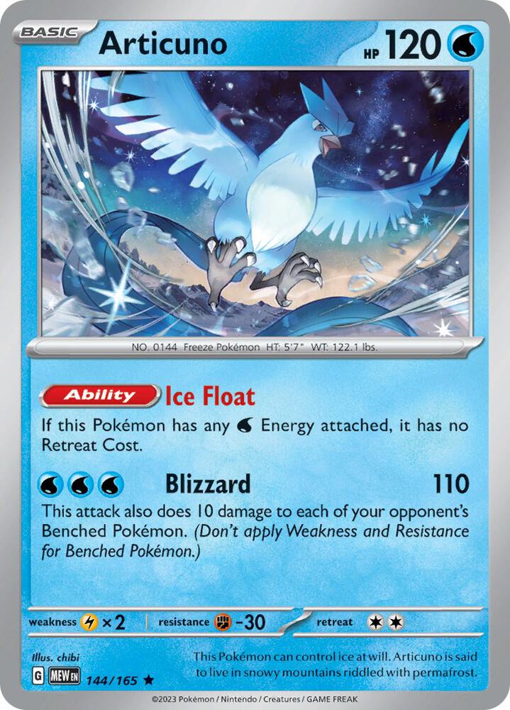 Articuno 144/165 (SV: Scarlet & Violet 151)  - Holofoil