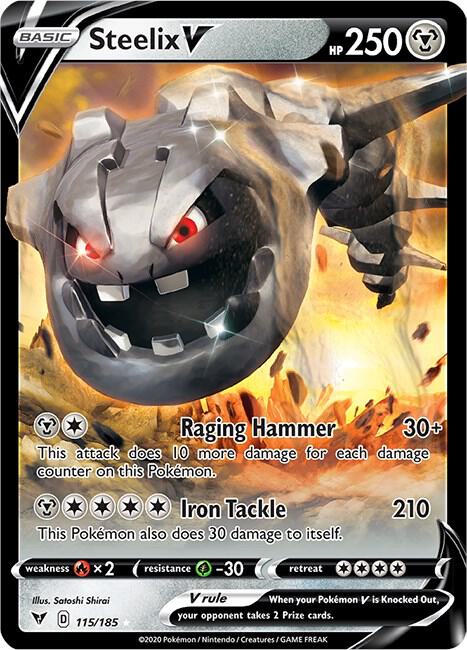 Steelix V 115/185 (SWSH04: Vivid Voltage)  - Holofoil