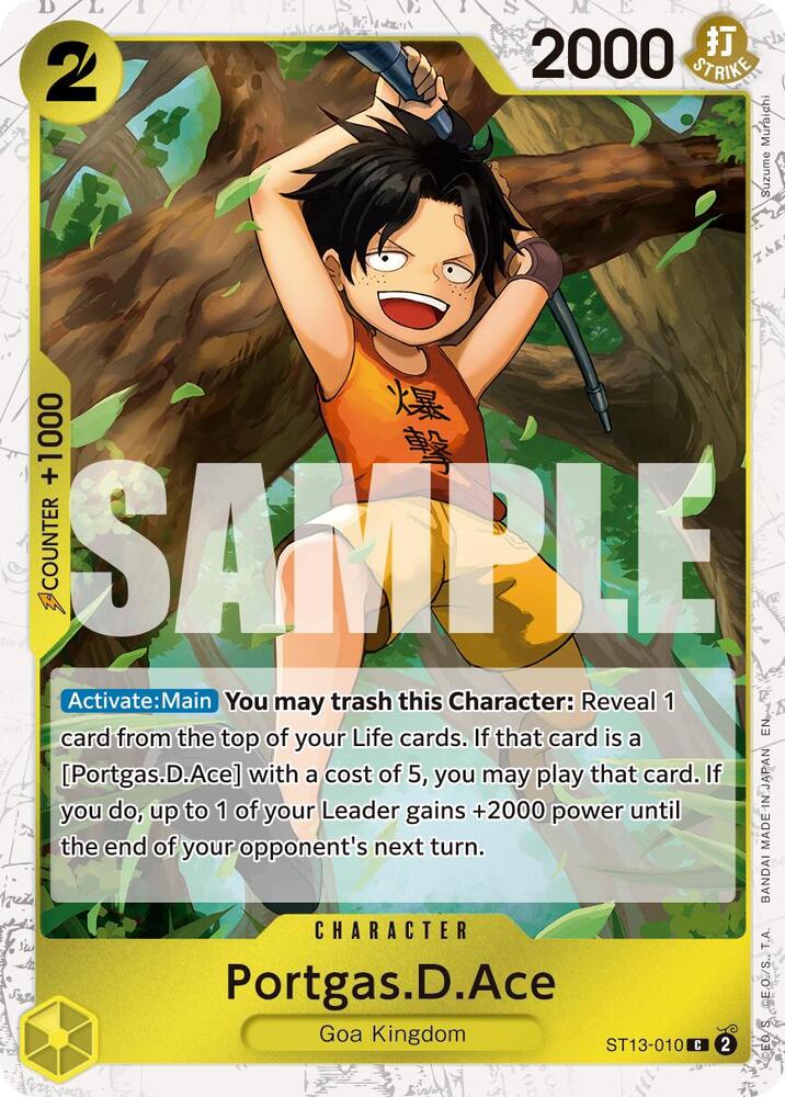 Portgas.D.Ace ST13-010 (Premium Booster -The Best- Vol. 2)  - Pirate Foil