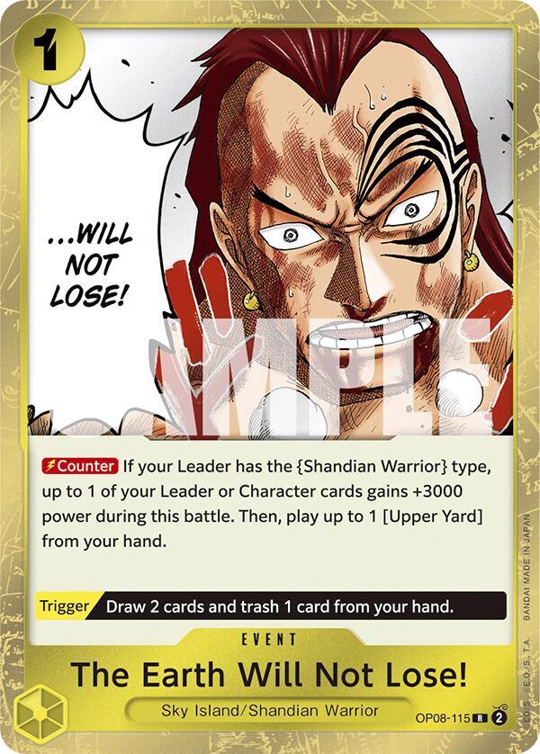 The Earth Will Not Lose! OP08-115 (Two Legends)  - Foil
