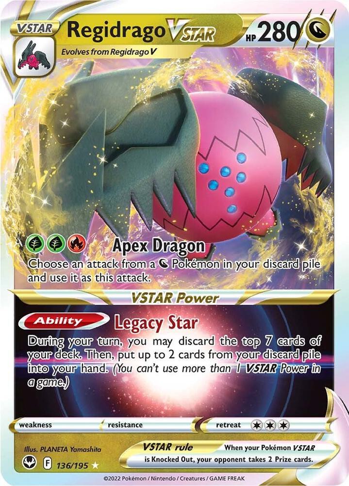 Regidrago VSTAR 136/195 (SWSH12: Silver Tempest)  - Holofoil