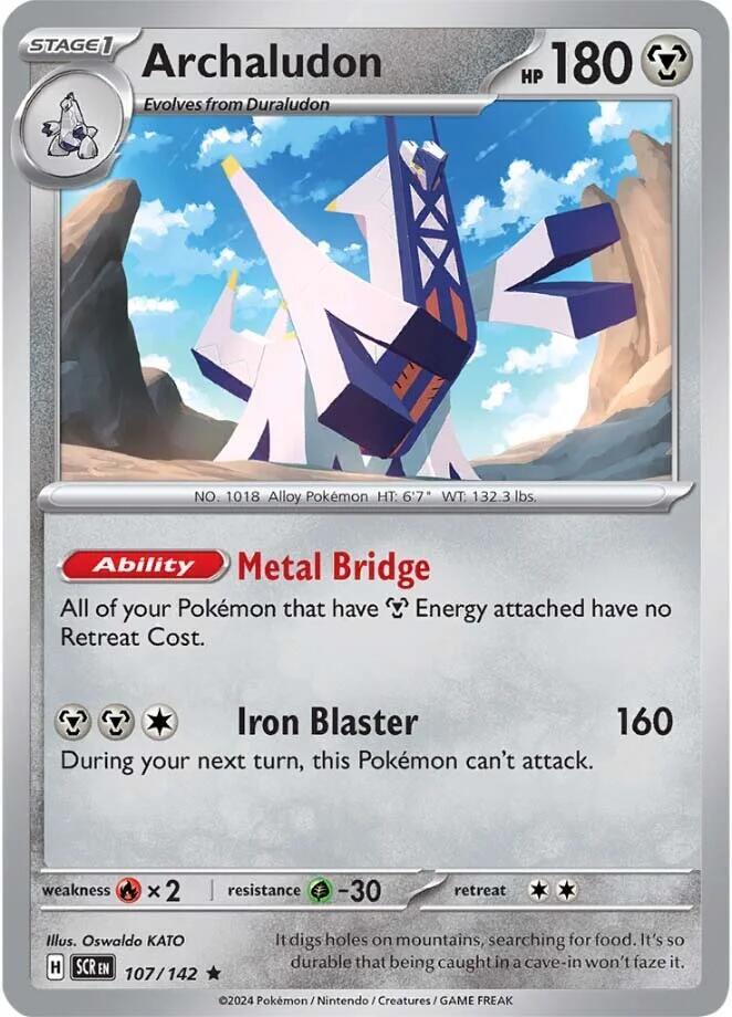 Archaludon 107/142 (SV07: Stellar Crown)  - Holofoil