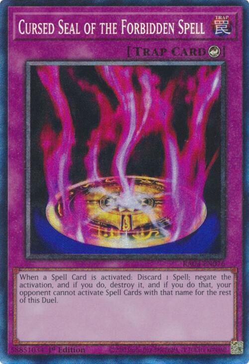 Cursed Seal of the Forbidden Spell PCR RA03-EN076 (Quarter Century Bonanza)  - 1st Edition