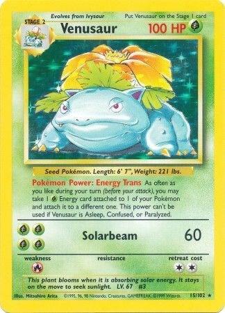 Venusaur 015/102 (Base Set)  - Unlimited Holofoil