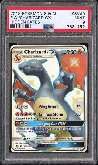 Charizard GX Hidden Fates: Shiny Vault  Shiny Holo Rare • SV49/SV94 Holofoil PSA 9 (B)