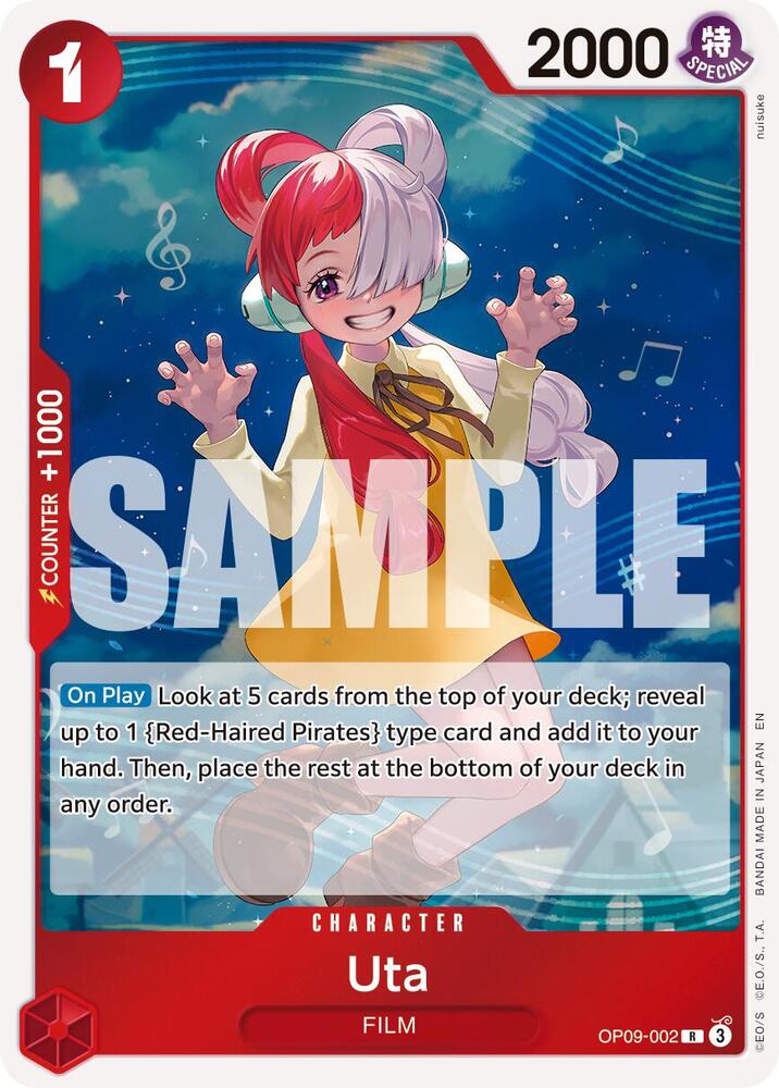 Uta (Reprint) OP09-002 (Premium Booster -The Best- Vol. 2)  - Foil