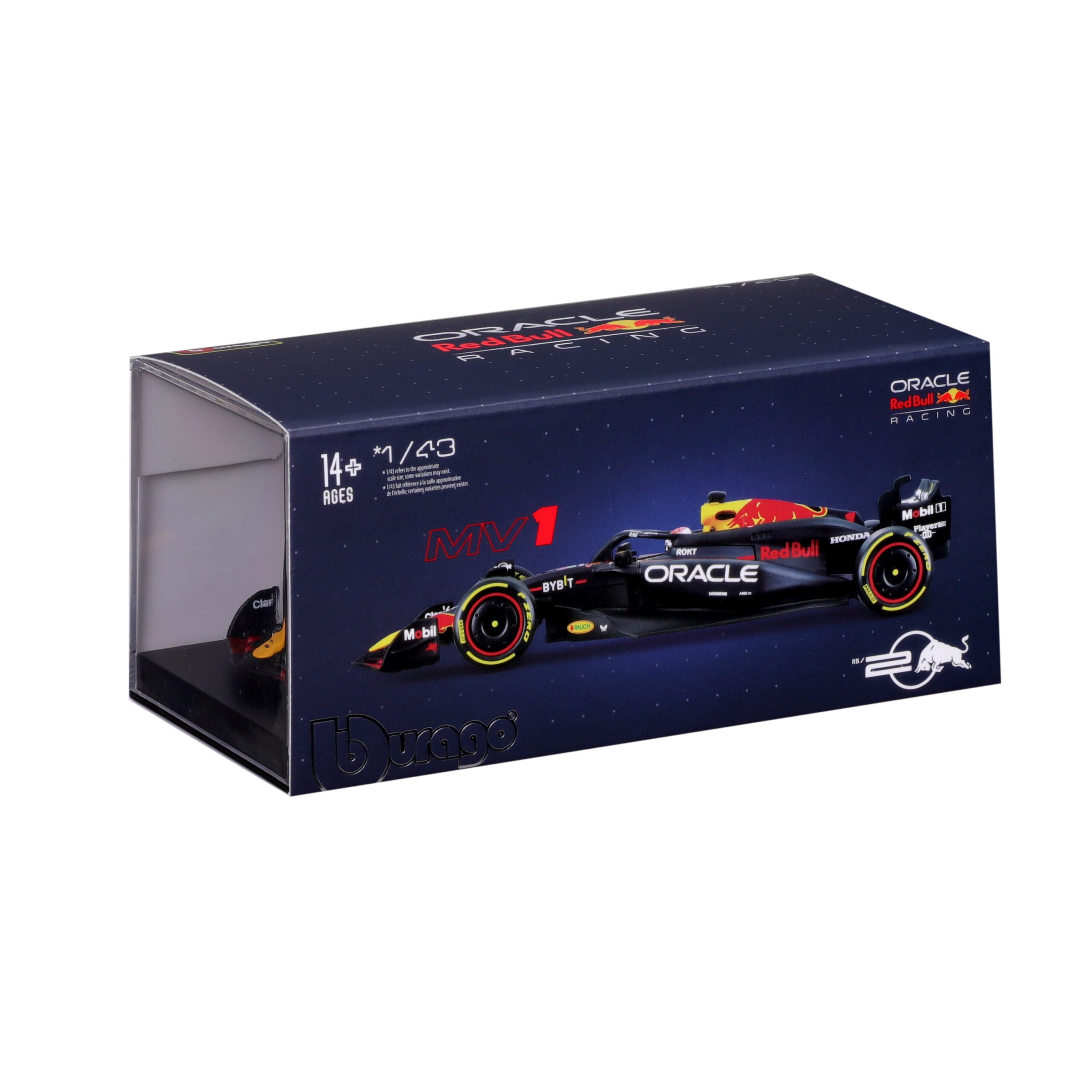 Bburago F1 with Helmet 1:43 2024 F-1 RedBull  Racing RB20 #1 Verstappen with Helmet