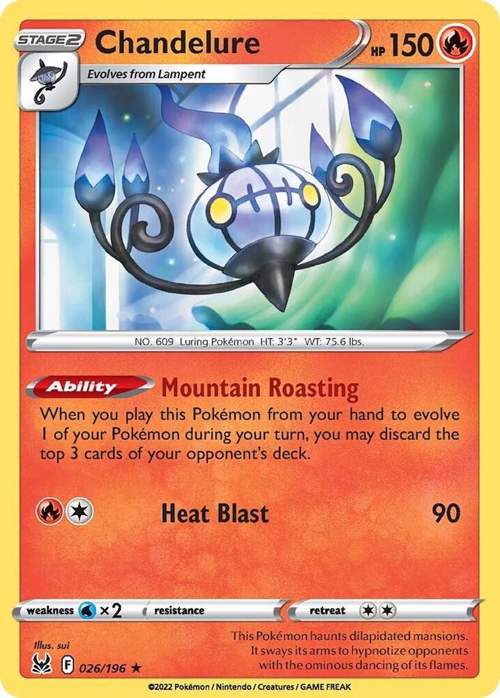 Chandelure 026/196 (SWSH11: Lost Origin)  - Holofoil