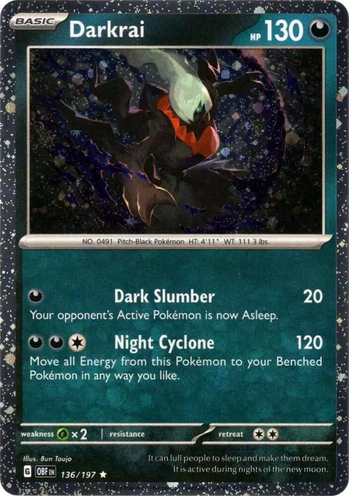 Darkrai Cosmos Holo 136/197 (Miscellaneous Cards & Products)  - Cosmo Holofoil