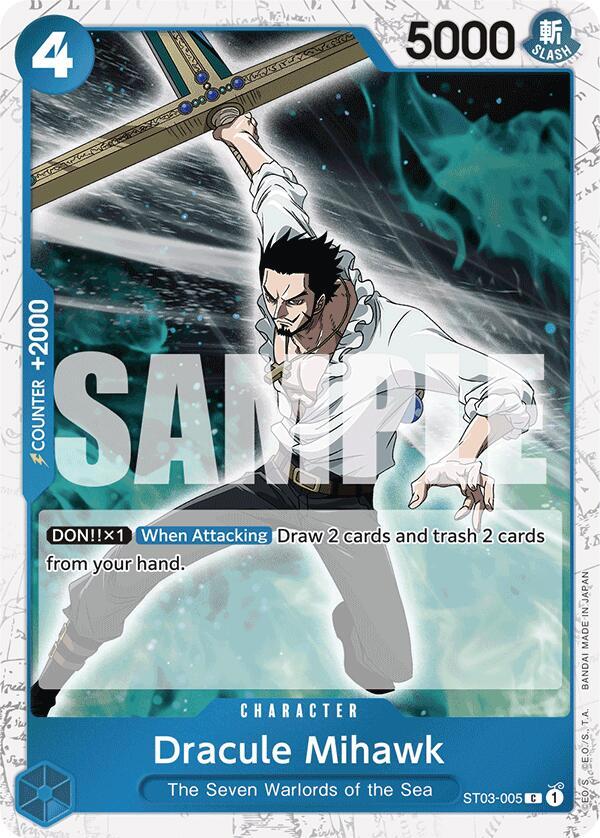 Dracule Mihawk ST03-005 (Premium Booster -The Best-)  - Jolly Roger Foil