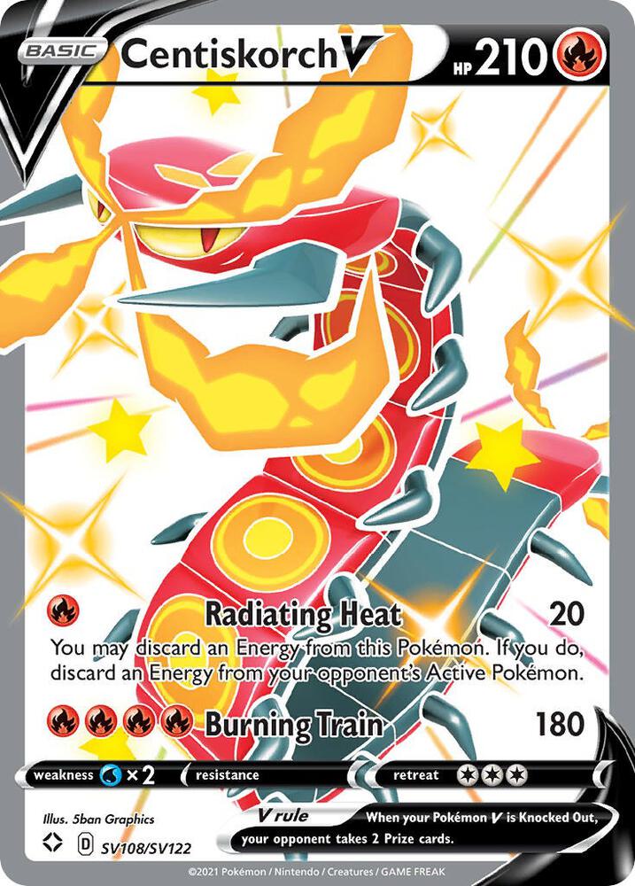 Centiskorch V SV108/SV122 (Shining Fates: Shiny Vault)  - Holofoil